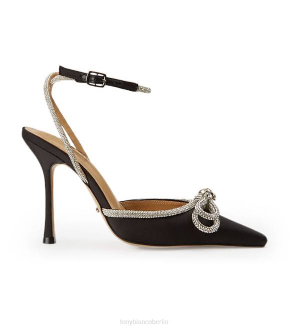 Stöckelschuhe| de Tony Bianco Frauen Eros-Absätze schwarzer Satin 462489